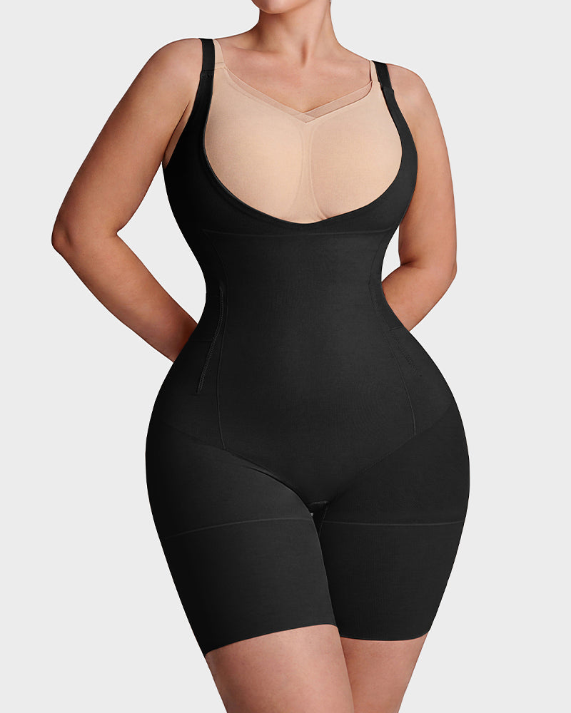 Easyslide™ U-Neck No-Cup Mid-Thigh Shapewear