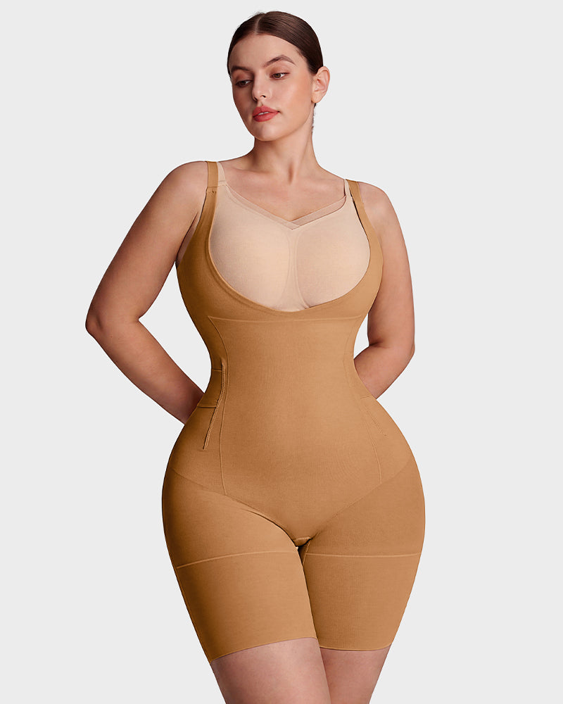 Easyslide™ U-Neck No-Cup Mid-Thigh Shapewear