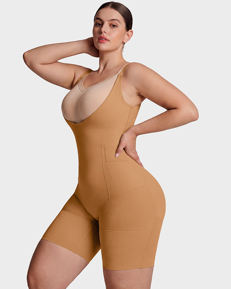 Easyslide™ U-Neck No-Cup Mid-Thigh Shapewear