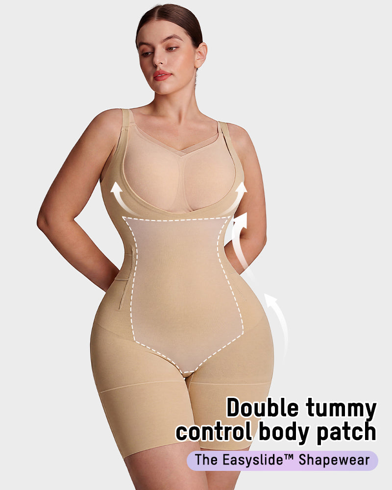 Easyslide™ U-Neck No-Cup Mid-Thigh Shapewear