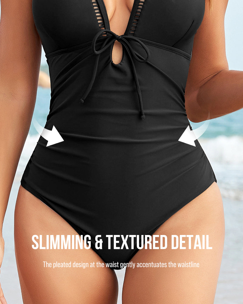 Deep V Sculpting One-Piece Swimsuit