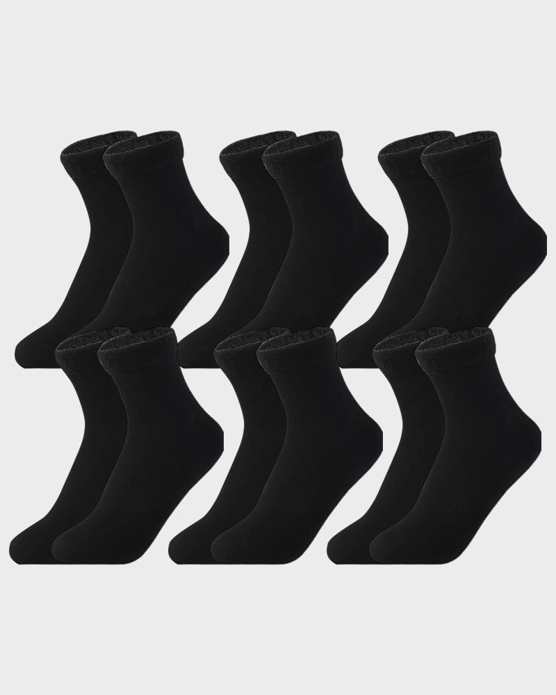 Fleece-Lined Thickened Winter Snow Socks (6 Pairs)