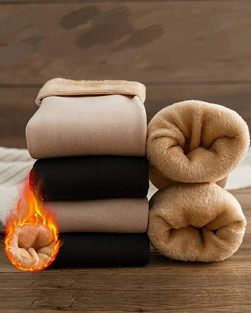 Fleece-Lined Thickened Winter Snow Socks (6 Pairs)