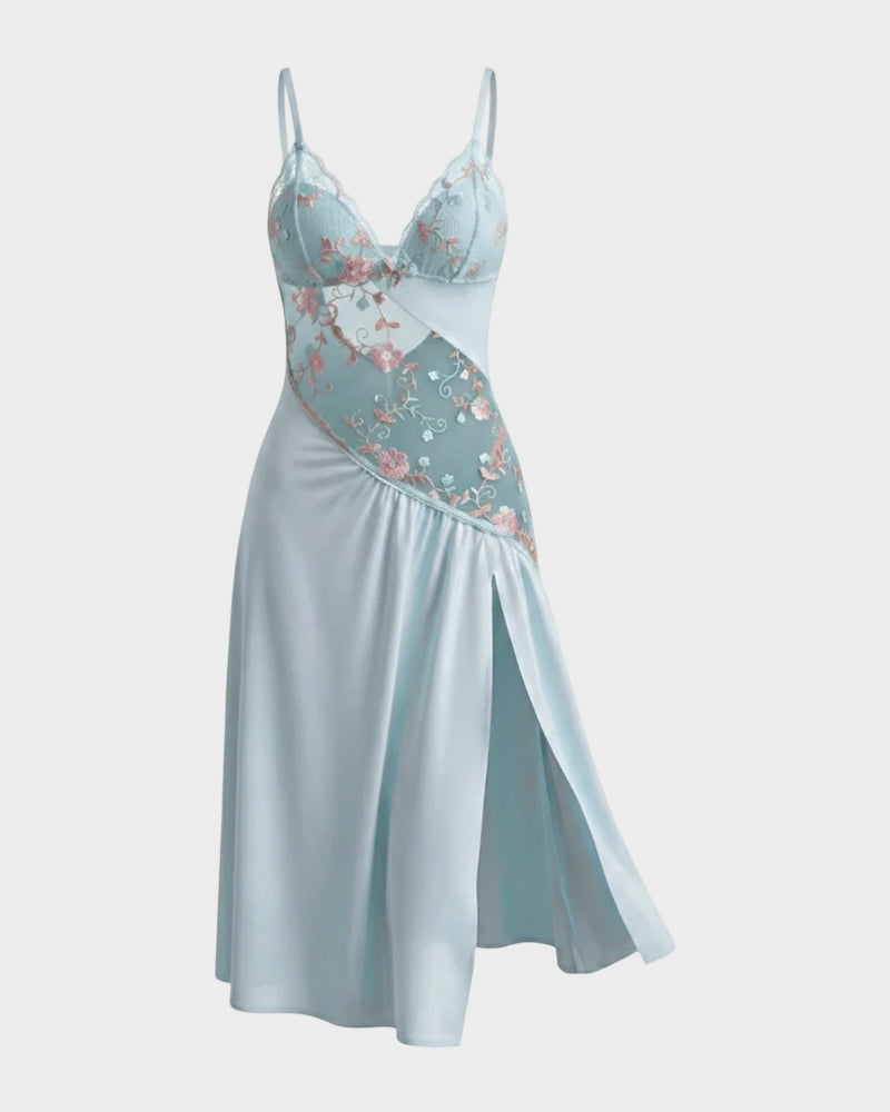 Floral Mesh Babydoll Sheer Sexy Sleepwear