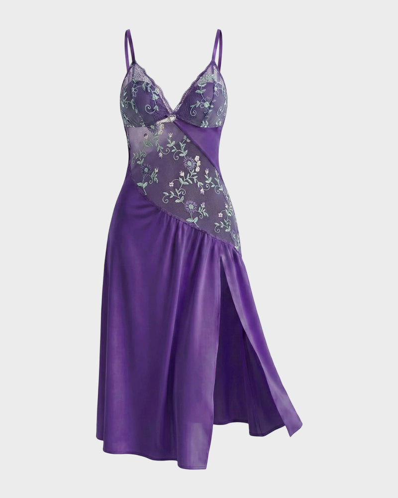 Floral Mesh Babydoll Sheer Sexy Sleepwear