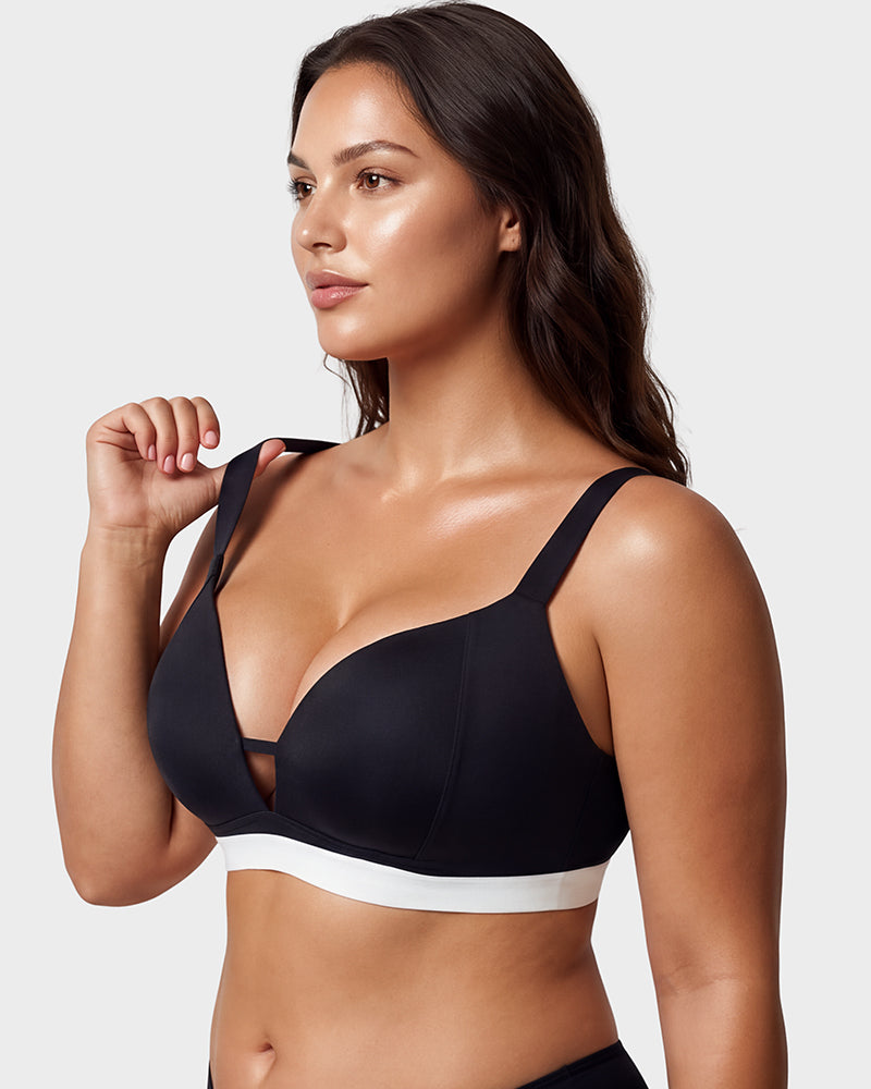 French Triangle Wireless Minimizer Bra