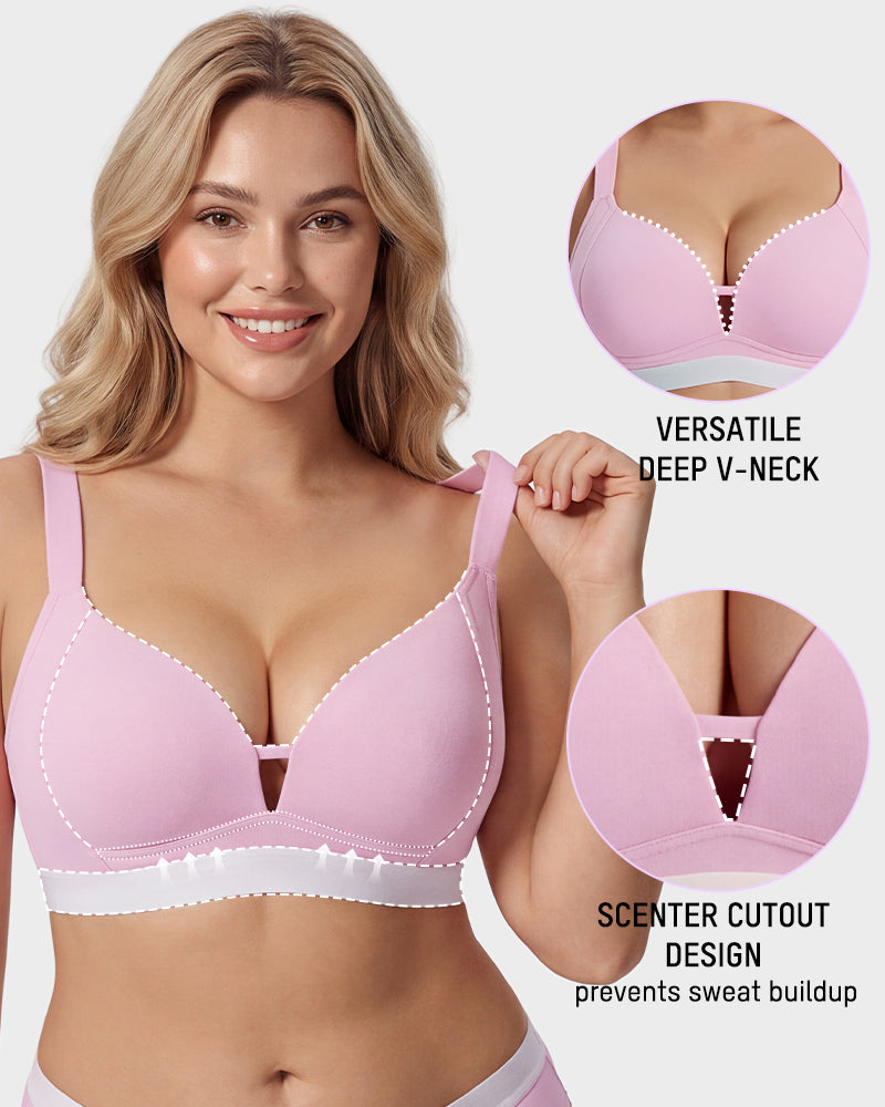 French Triangle Wireless Minimizer Bra
