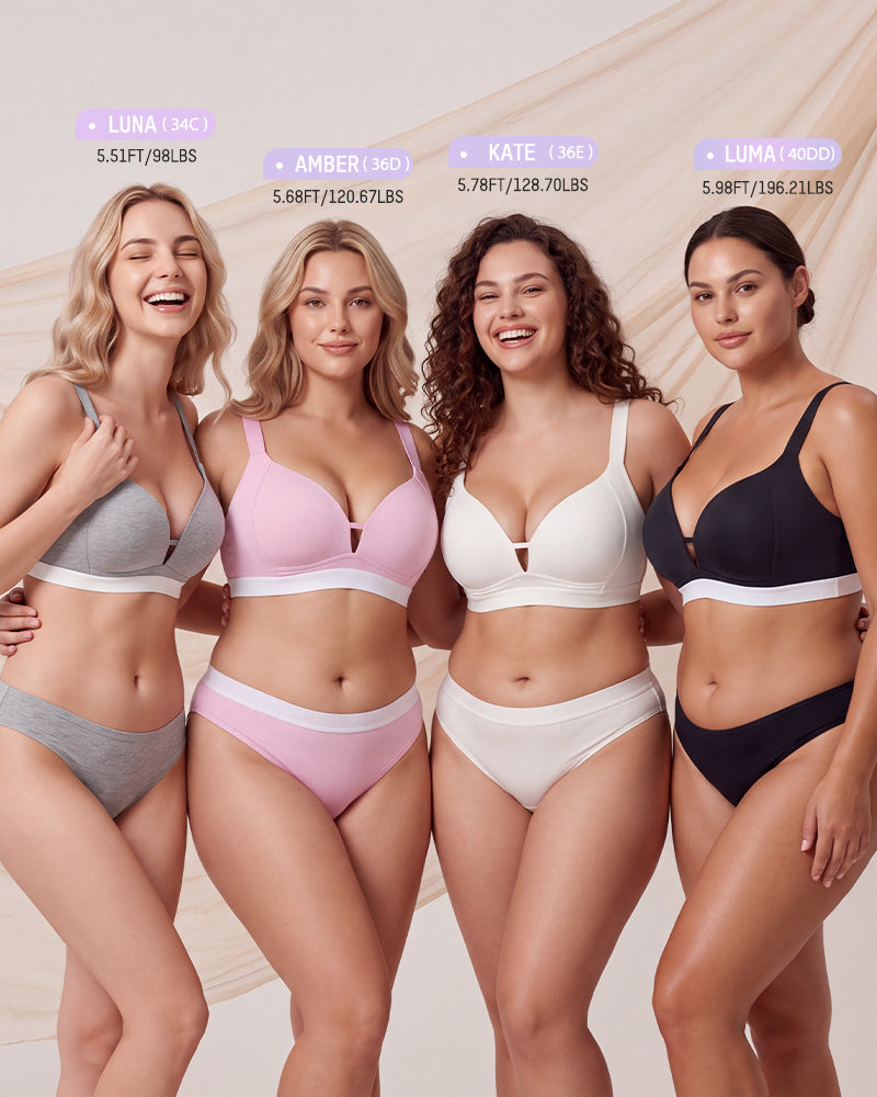 French Triangle Wireless Minimizer Bra