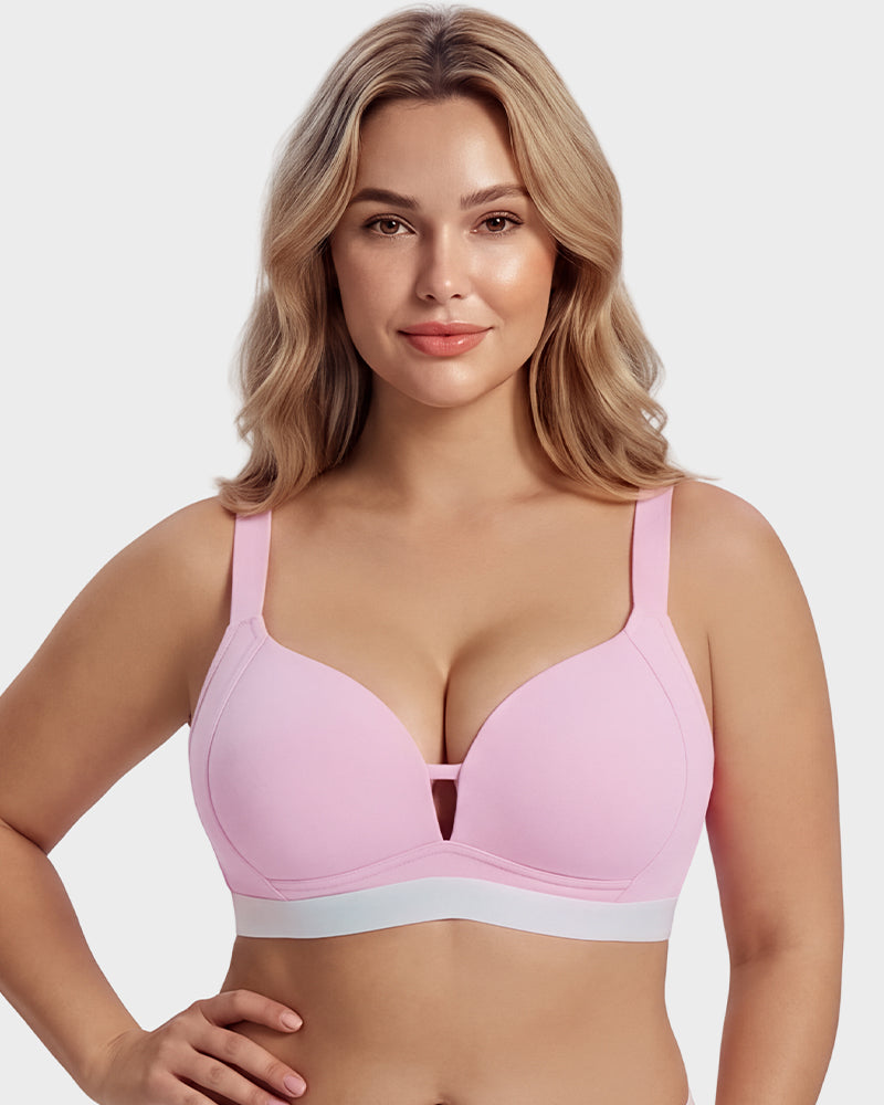 French Triangle Wireless Minimizer Bra