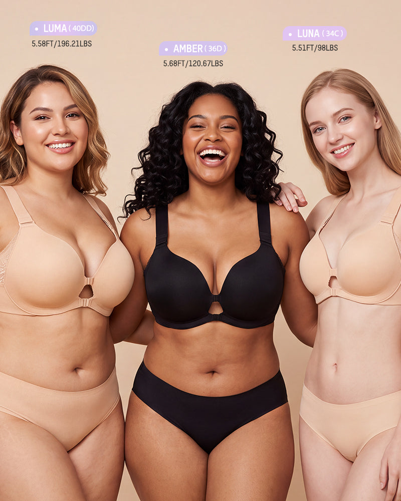 Front-Closure Adjustable Lift Bra