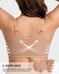 Front Closure Mesh Support Bra