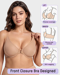 Front Closure Mesh Support Bra