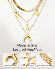 Gold-Plated Layered Pendant Necklace