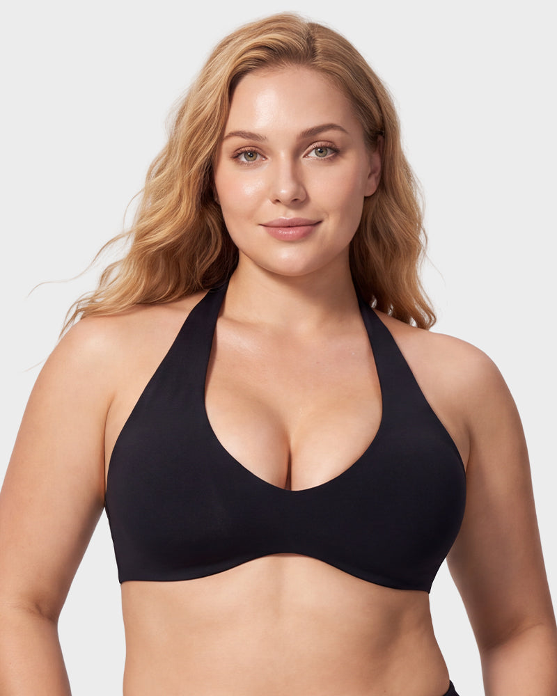 Halter Open-Back Low-Impact Sports Bra