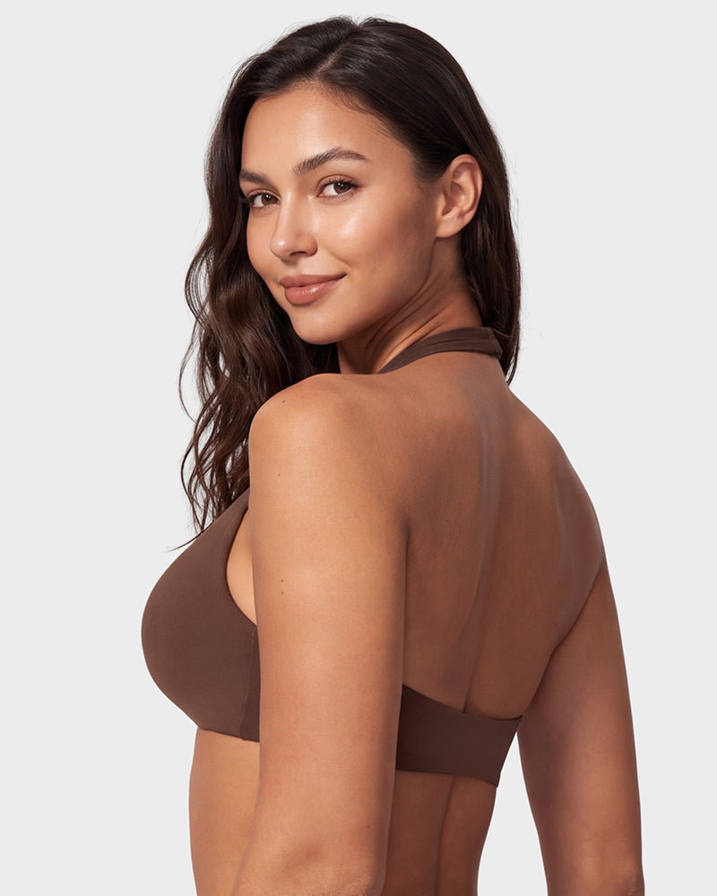 Halter Open-Back Low-Impact Sports Bra