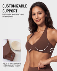 Halter Open-Back Low-Impact Sports Bra