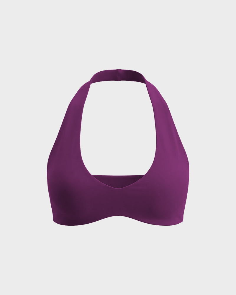 Halter Open-Back Low-Impact Sports Bra