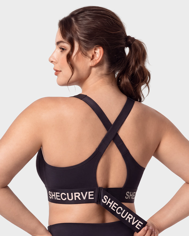 High-Impact Adjustable Zip-Front Sports Bra