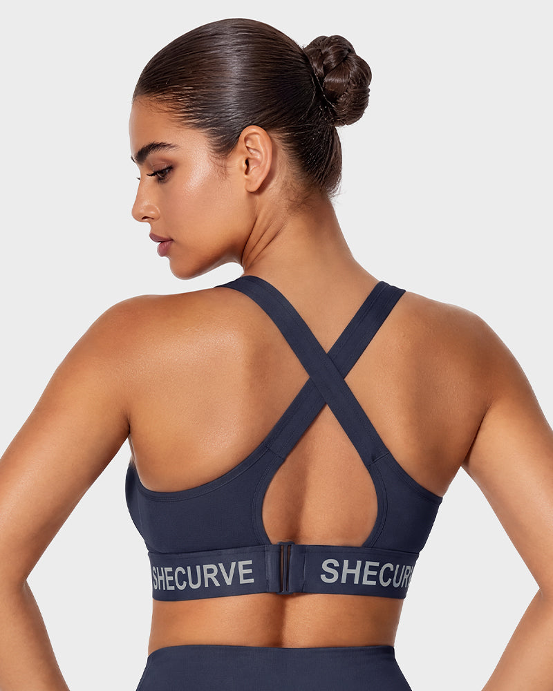 High-Impact Adjustable Zip-Front Sports Bra