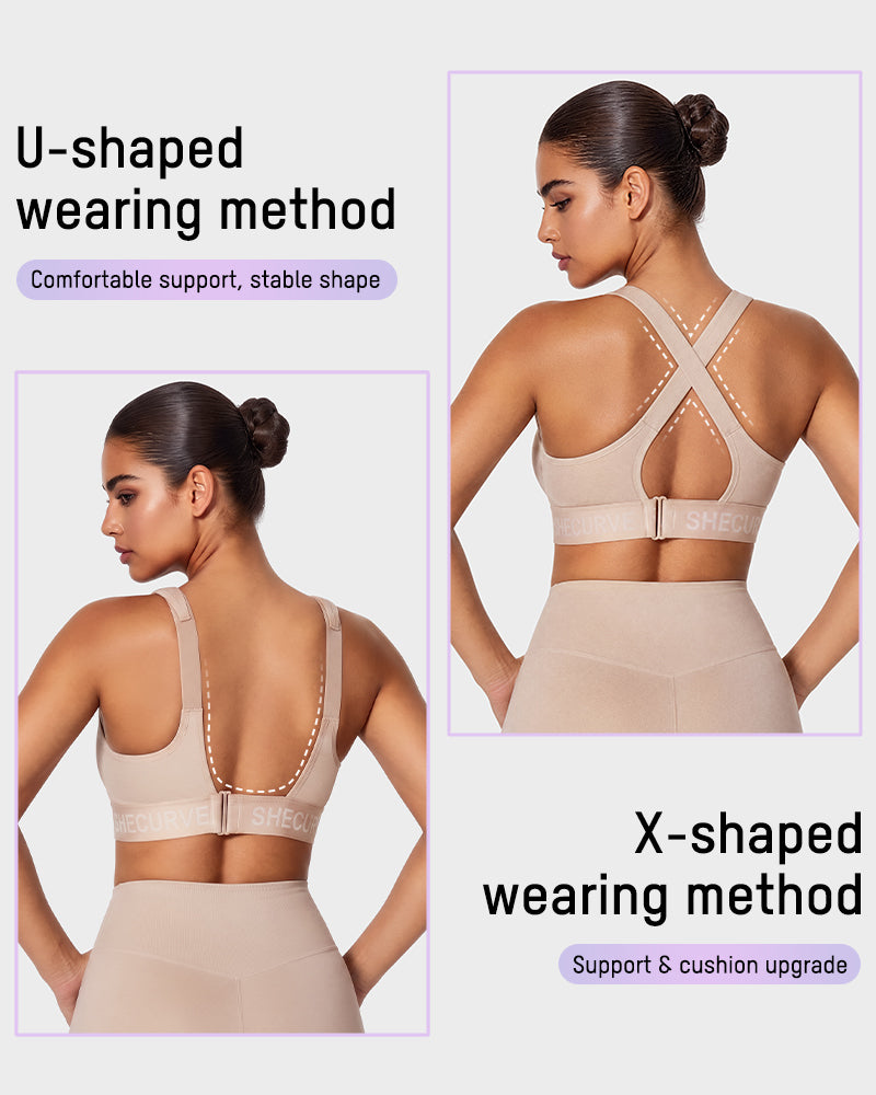 High-Impact Adjustable Zip-Front Sports Bra