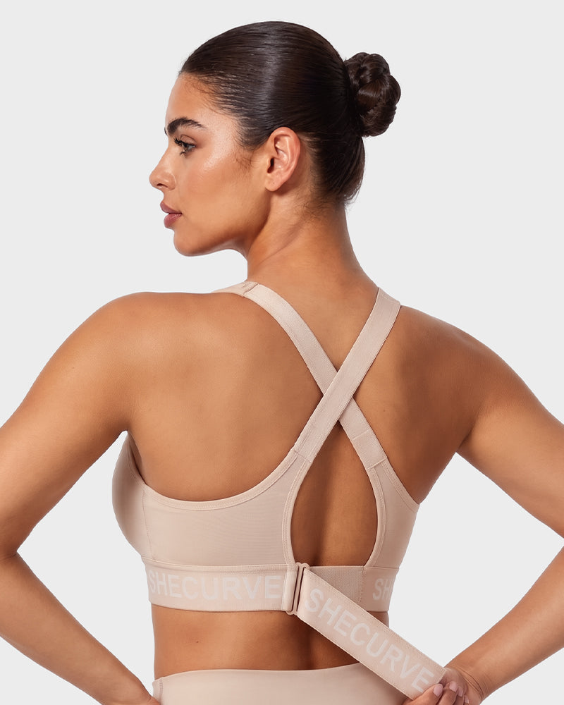 High-Impact Adjustable Zip-Front Sports Bra