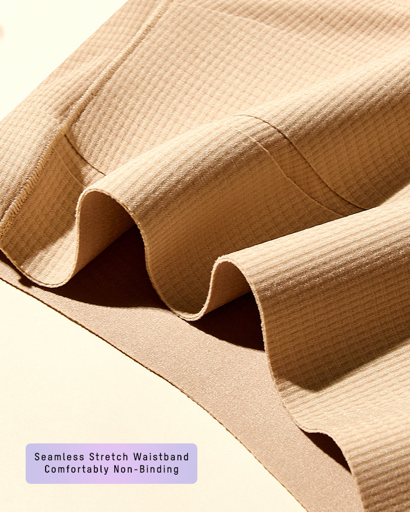 High-Waist Checkered Sculpting Panties (6 Pack)