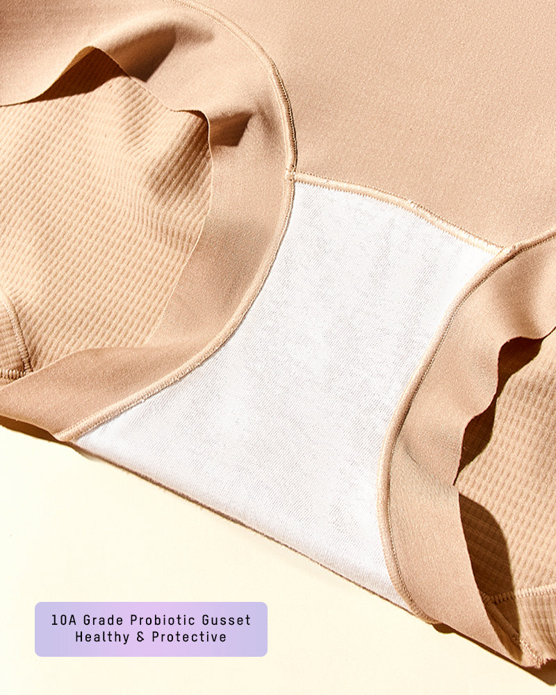 High-Waist Checkered Sculpting Panties (6 Pack)