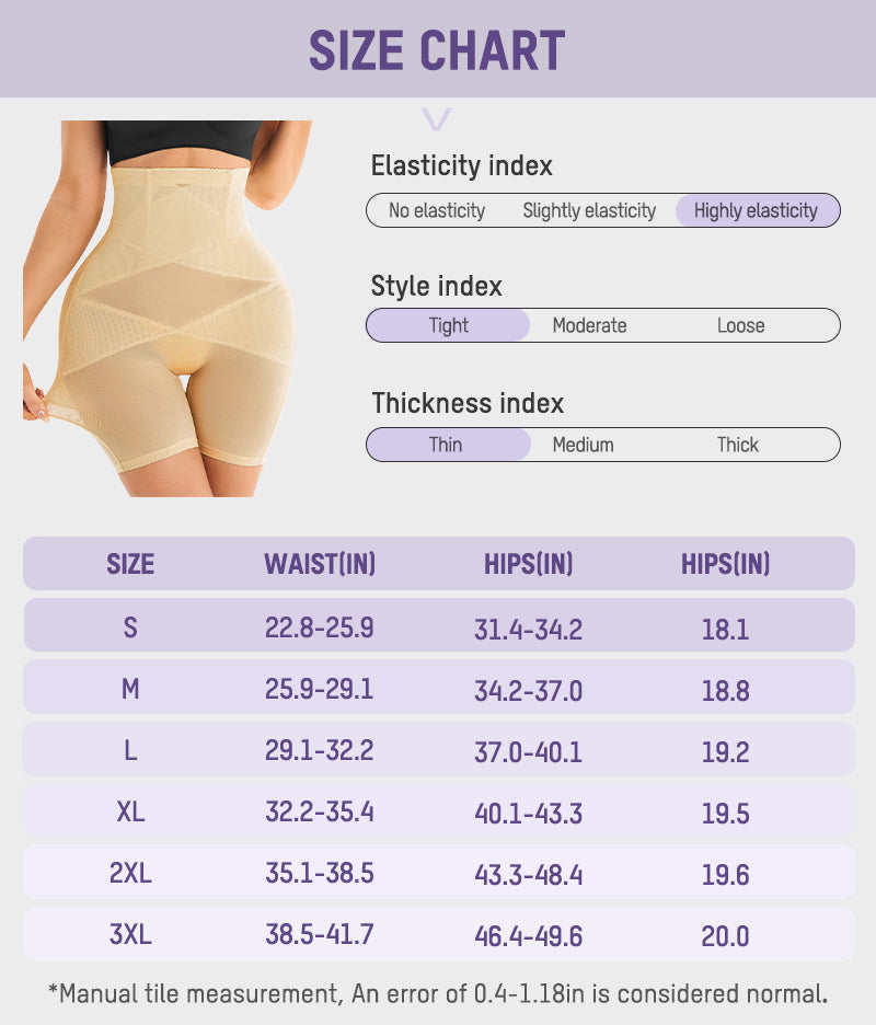 High-Waist Mesh Tummy Control Shapewear Shorts