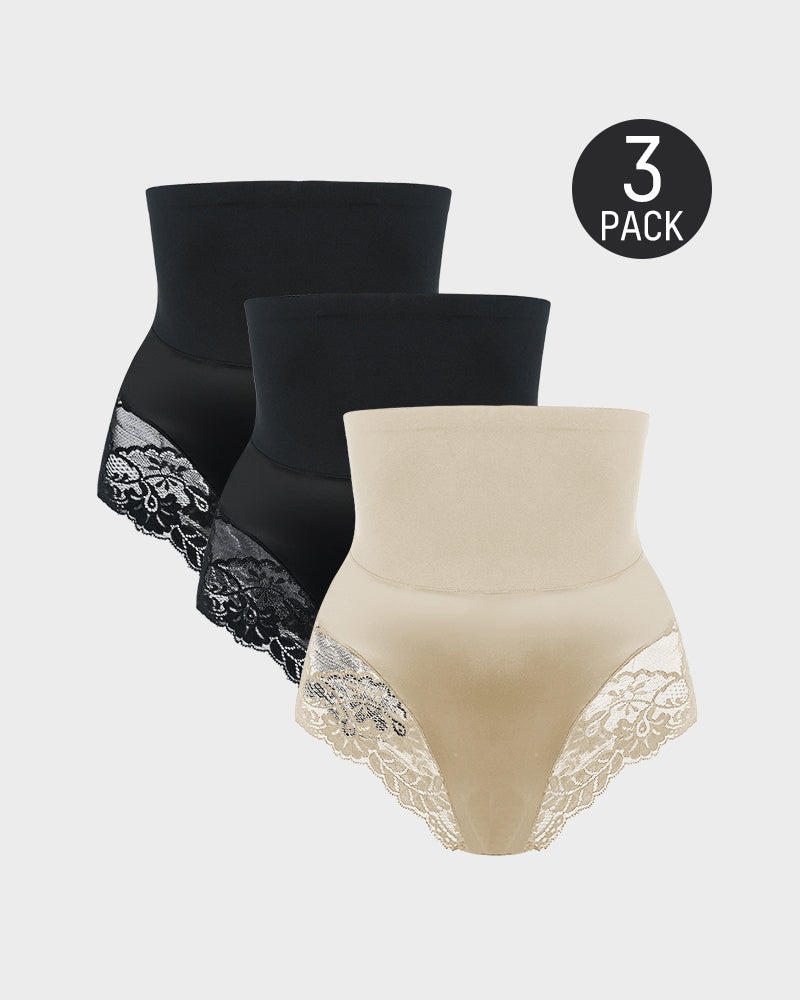 High Waist Seamless Lace Shaping Panty