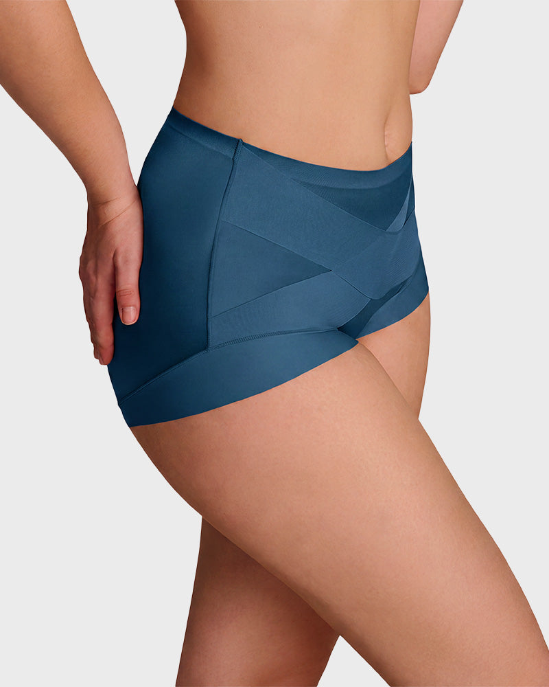High-Waist Cross Compression Shaping Panties （6 Pack）