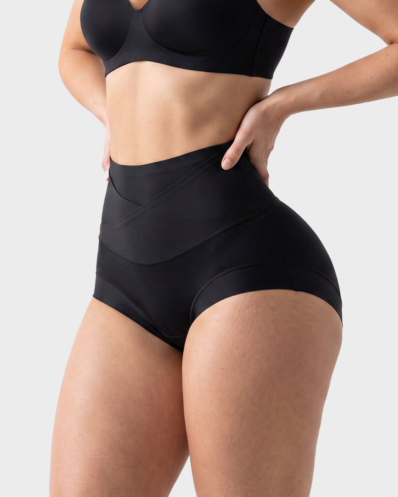 High-Waisted Double-Layer Tummy-Control Briefs