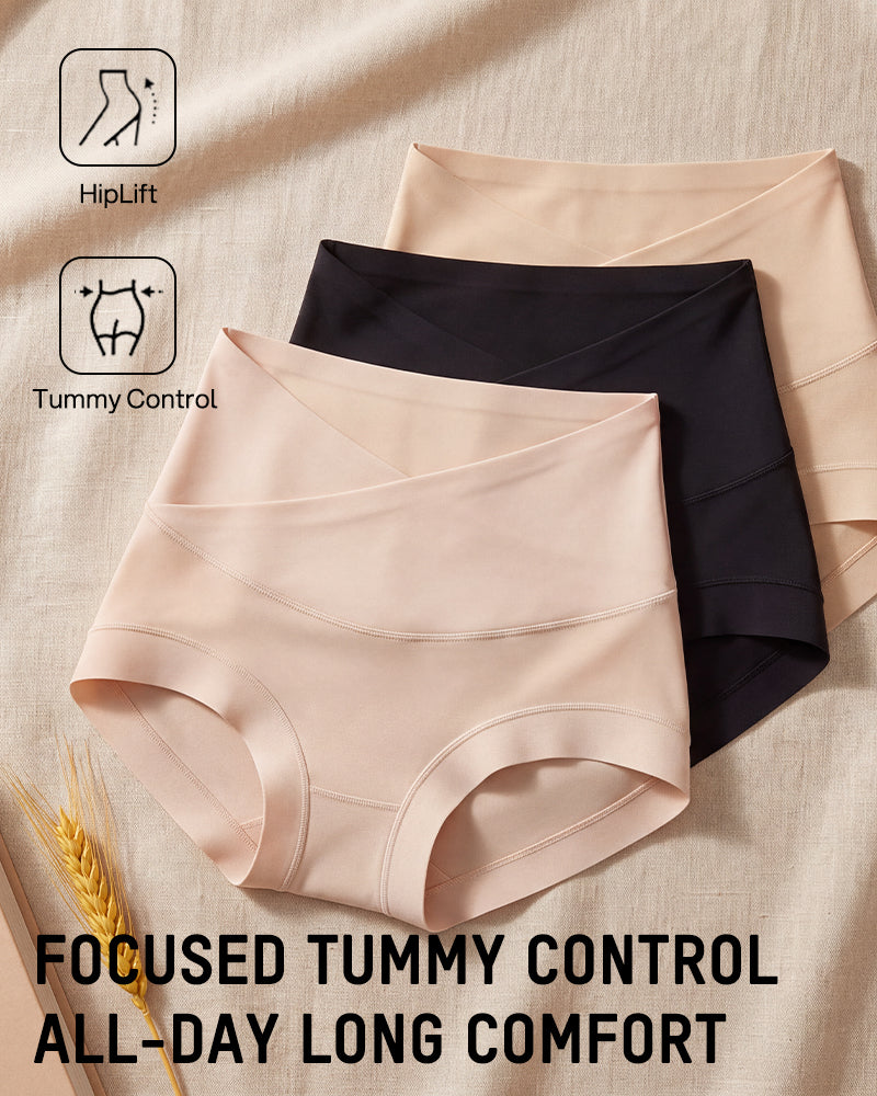 High-Waisted Double-Layer Tummy-Control Briefs