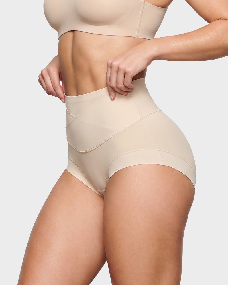 High-Waisted Double-Layer Tummy-Control Briefs
