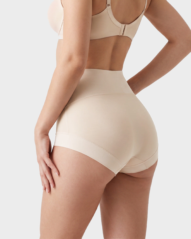 High-Waisted Double-Layer Tummy-Control Briefs