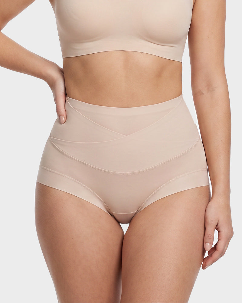 High-Waisted Double-Layer Tummy-Control Briefs