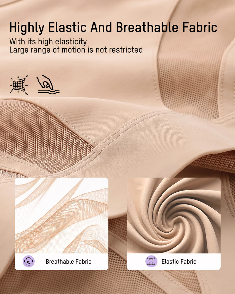 High-Waisted Mesh-Panel Full-Coverage Briefs (6-Pack)