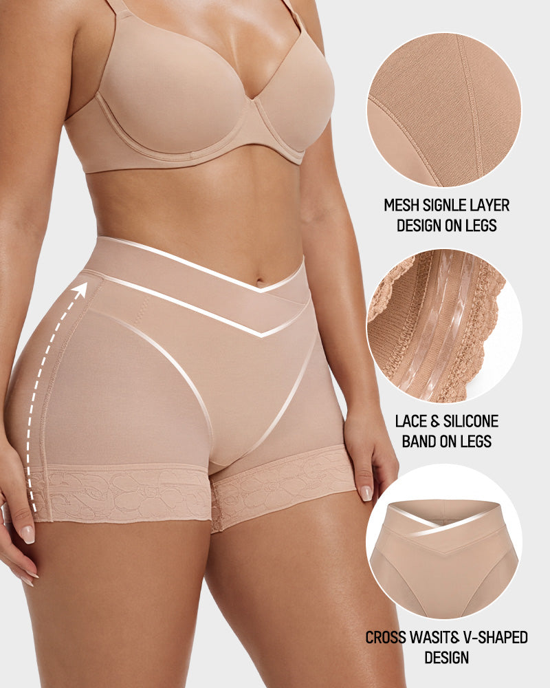 High-Waisted Tummy-Control Butt-Lifting Shaping Shorts