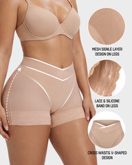 High-Waisted Tummy-Control Butt-Lifting Shaping Shorts