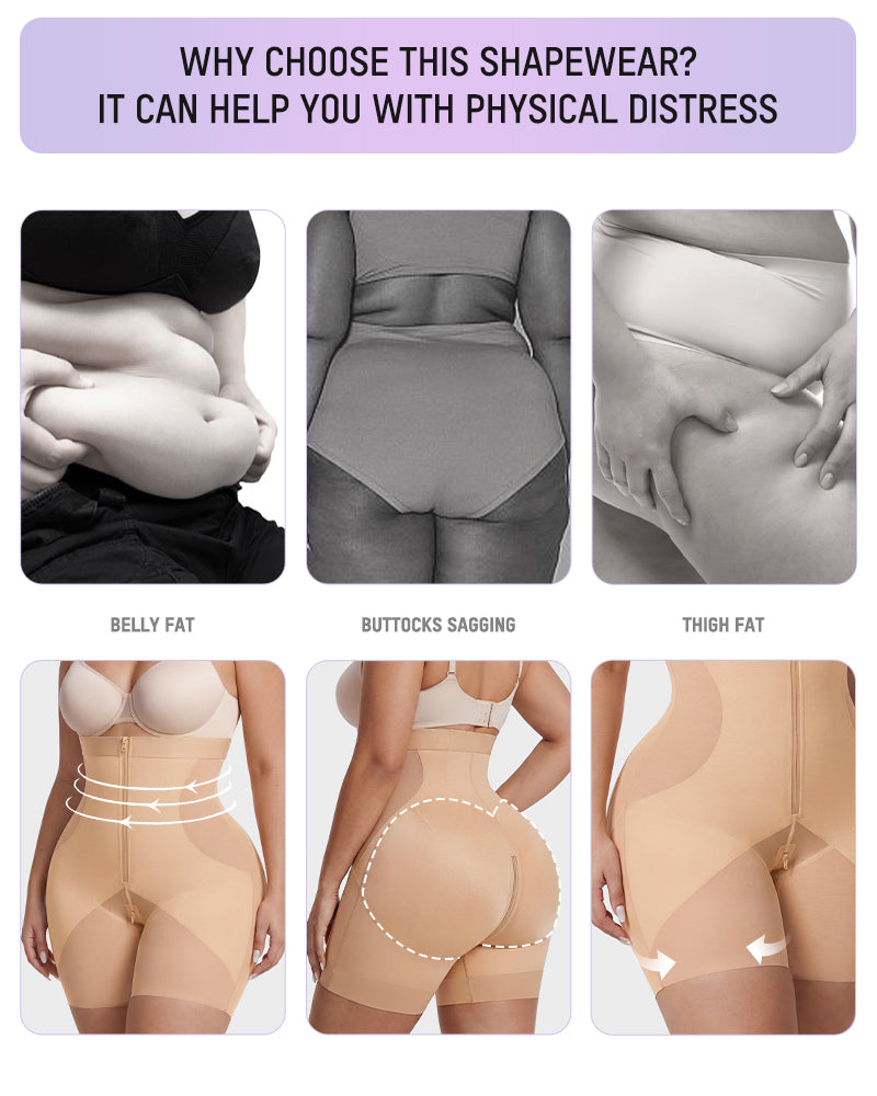 High-Waisted Tummy-Control Butt-Lifting Shaping Shorts