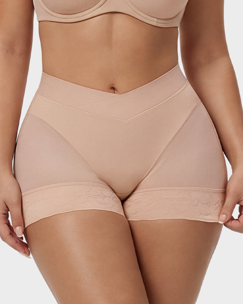 High-Waisted Tummy-Control Butt-Lifting Shaping Shorts