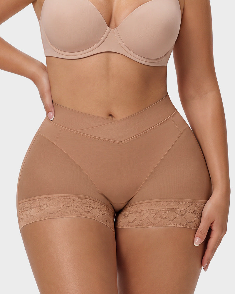High-Waisted Tummy-Control Butt-Lifting Shaping Shorts