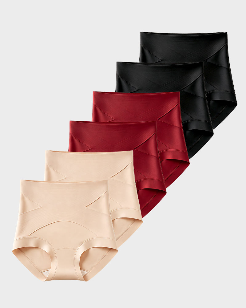 High-Waisted X-Band Seamless Shaping Briefs(6 pack)