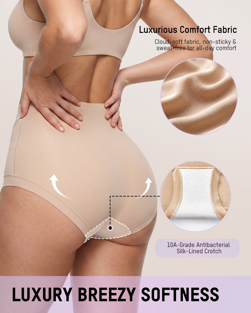 High-Waisted X-Band Seamless Shaping Briefs(6 pack)