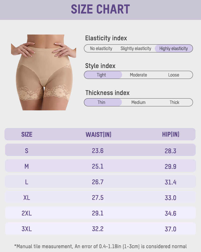 High-Waisted Stay-Put Lace Mesh Boyshorts (4-Pack)