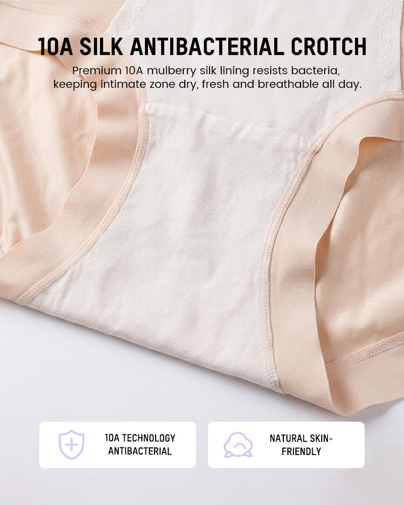 High Waist Satin Tummy Control Panties（5 pack）
