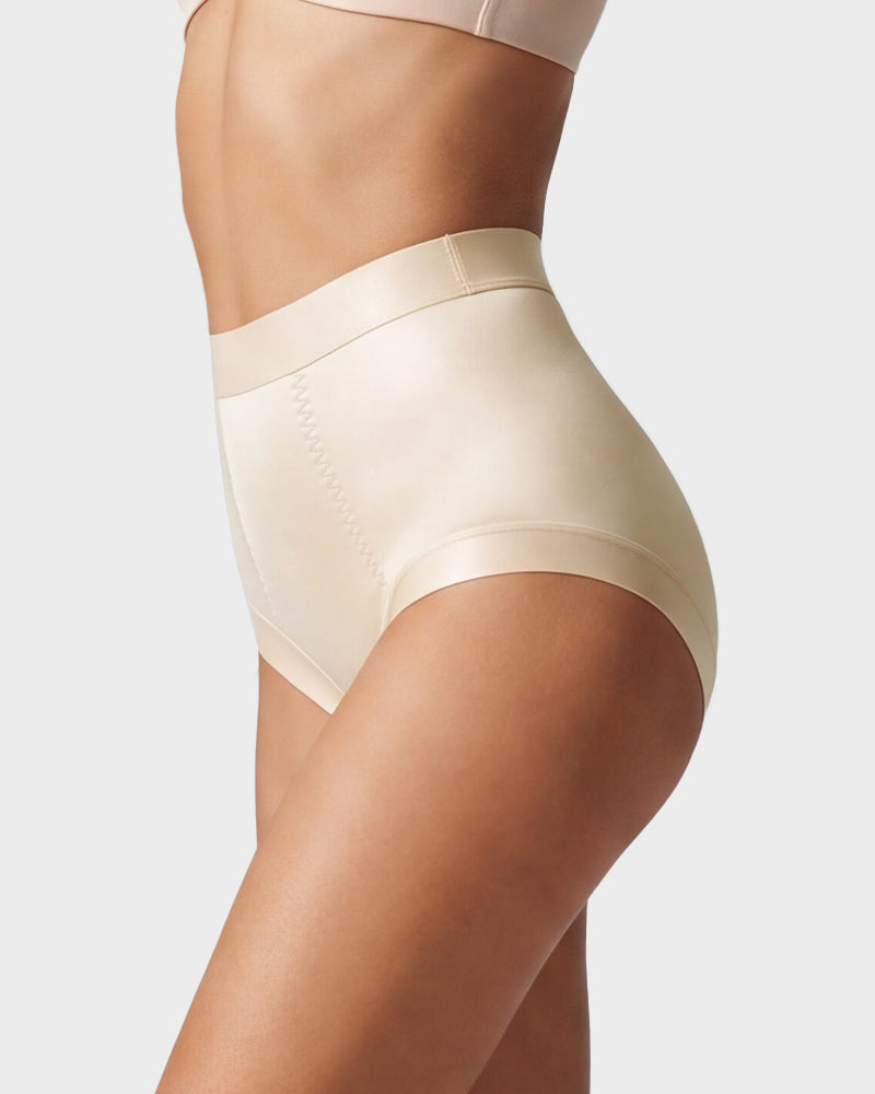 High Waist Satin Tummy Control Panties（5 pack）