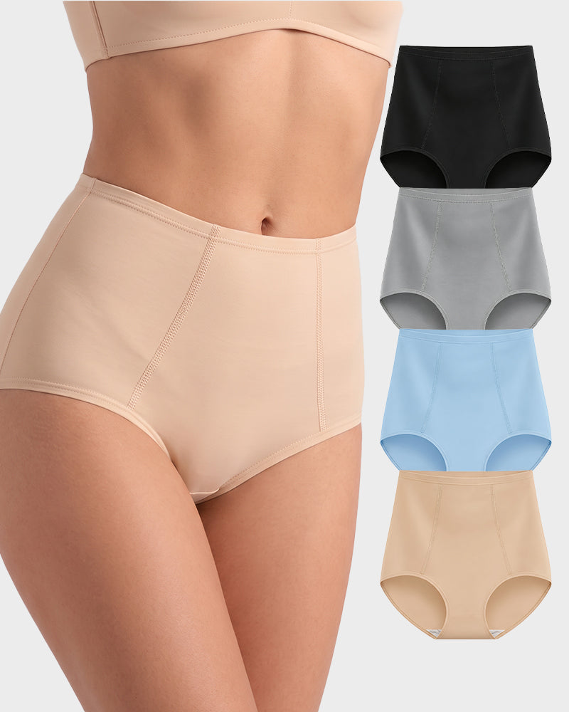 High Waist Tummy Control Cotton Briefs Multipack