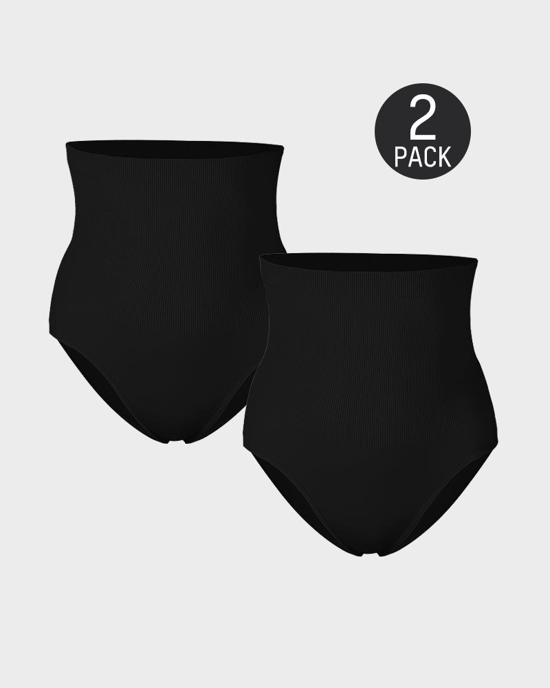 High Waist Tummy Control Shaping Brief Panty (2 Pack)