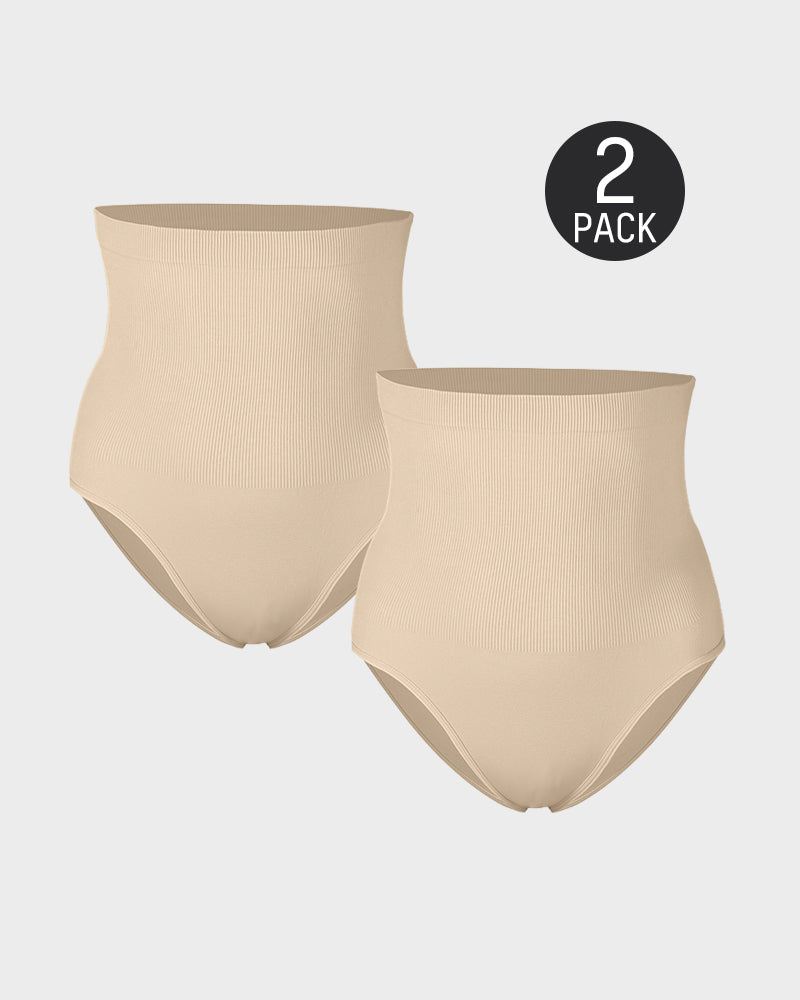 High Waist Tummy Control Brief Panty (2 Pack)