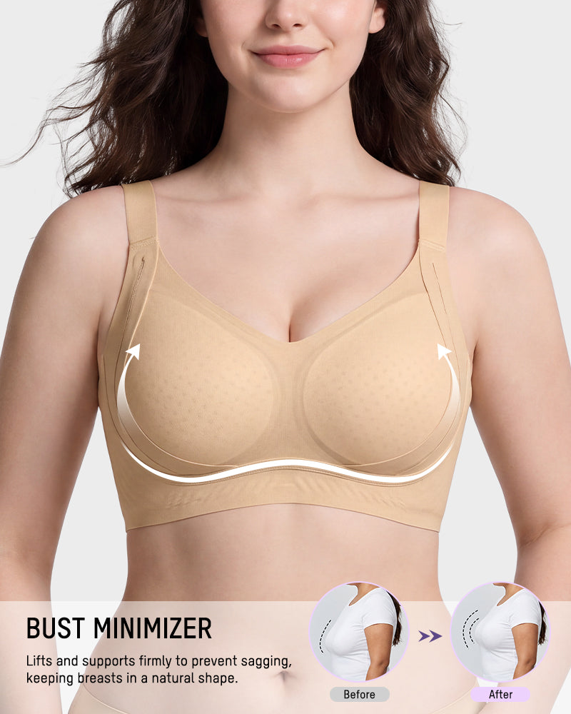 Invisible Seamless Minimizer Bra with Lift & Support